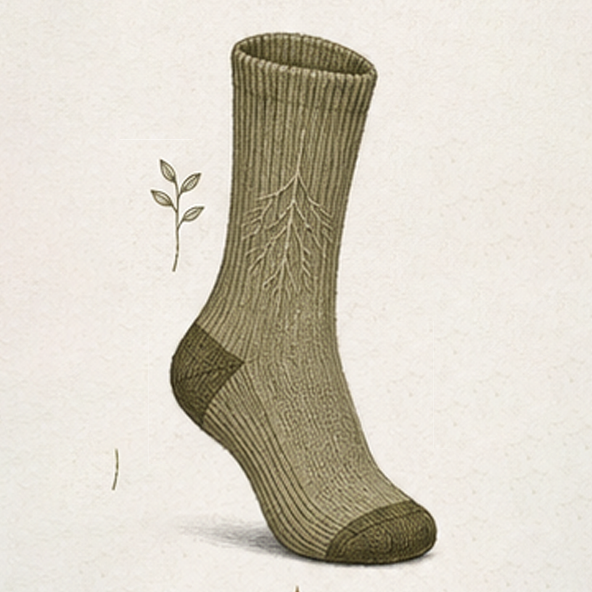 Moss Line - Rootsock organic cotton sock
